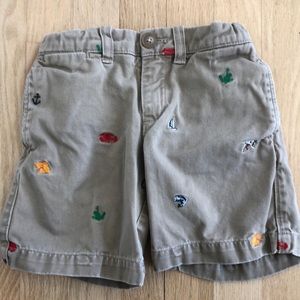 Boys 3T Crewcuts Embroidered Khaki Shorts